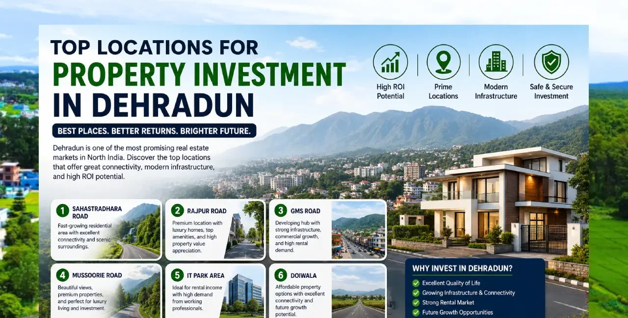 Top locations for property investment in Dehradun