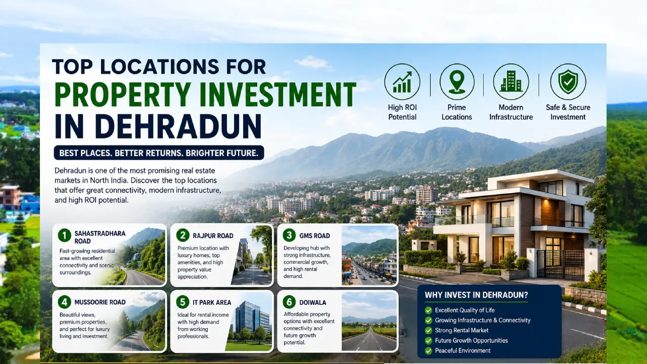Top locations for property investment in Dehradun